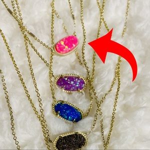 Kendra Scott Miley necklace Hot Pink Opal